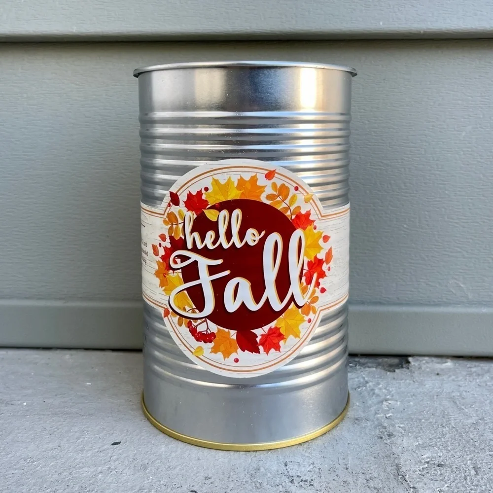 Hello Fall Tin Can by Kendall Farms
